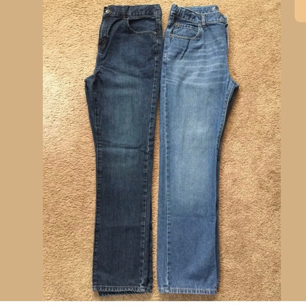 Lot of 2 Boys Husky Jeans Skinny Straight TCP